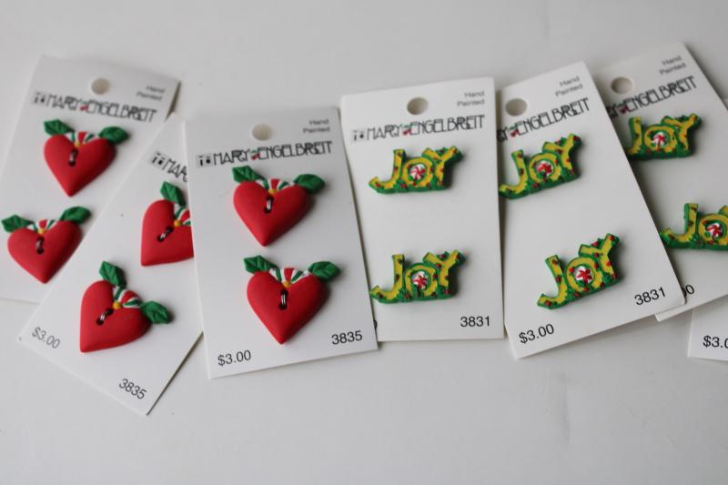 Mary Engelbreit Christmas craft sewing buttons lot new old stock