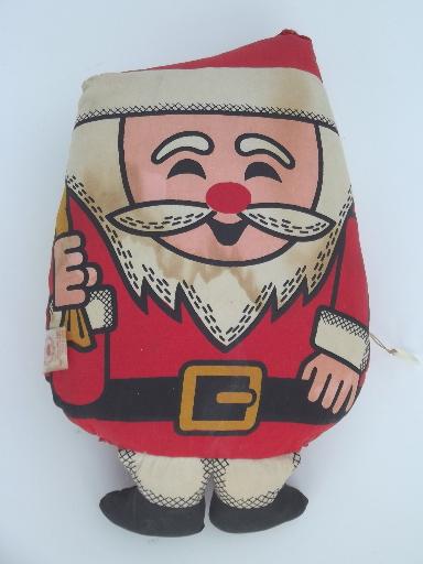 Mattel talking Santa cloth doll stuffed toy, vintage 1968