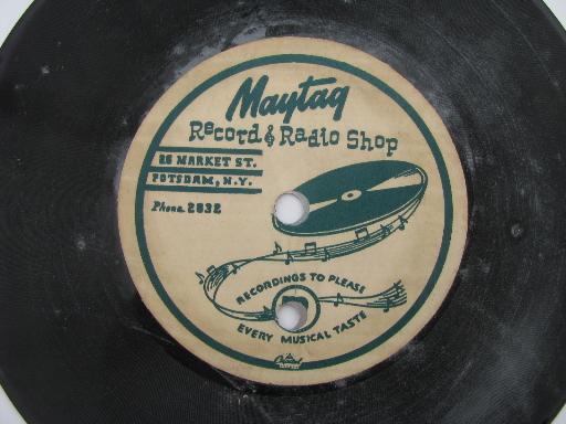Maytag Record and Radio Shop, Potsdam NY Mid century vintage advertising