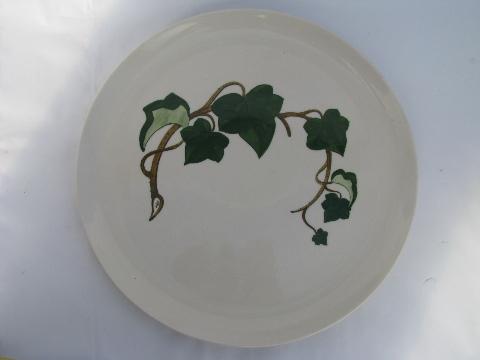 Metlox Poppytrail pottery dinnerware, vintage California Ivy chop or ...