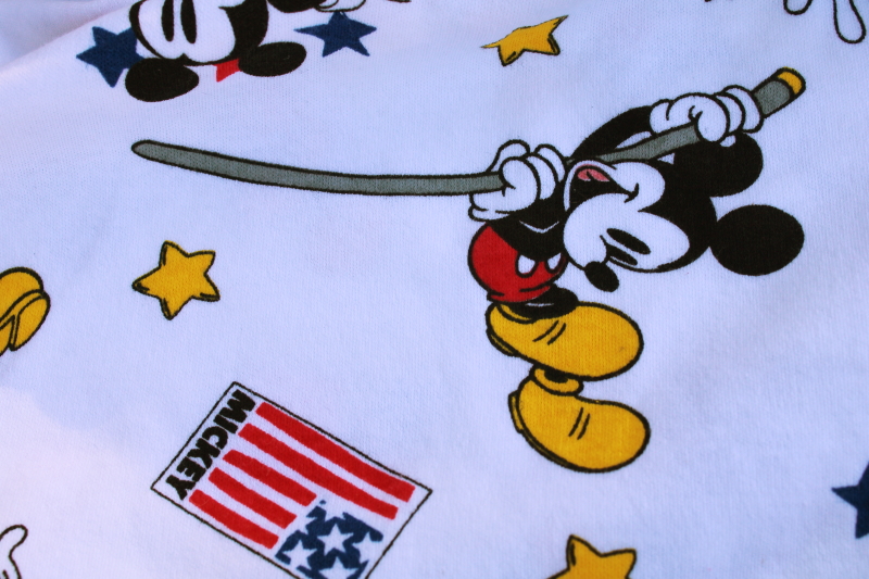 Mickey Mouse athletic all stars print fabric, soft cotton jersey knit