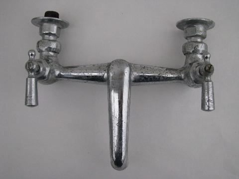 Mid-century vintage chrome swing spout faucet for utility or laundry sink