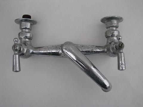 Mid-century vintage chrome swing spout faucet for utility or laundry sink