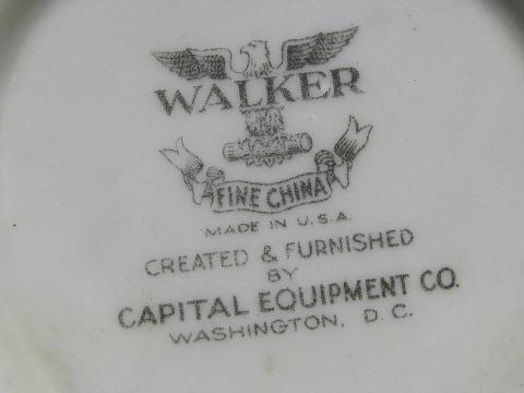 Military Air Transfer seal marked vintage ironstone china bowl