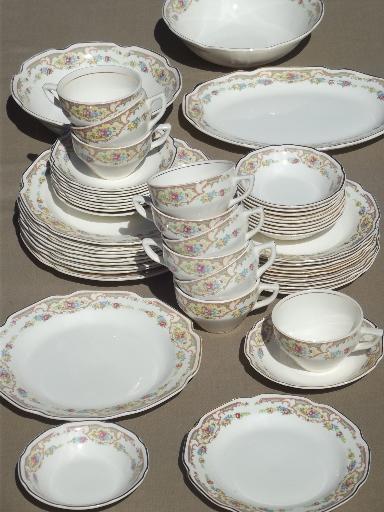 Mount Clemens Mildred floral china dishes for 10, vintage Mt Clemens ...