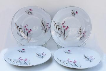 Mountain Bell Royal Duchess Bavaria china, vintage porcelain dinner plates w/ wildflowers