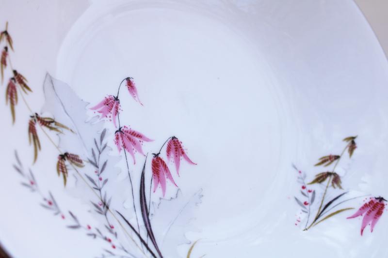Mountain Bell Royal Duchess Bavaria china, vintage porcelain soup bowls w/ wildflowers