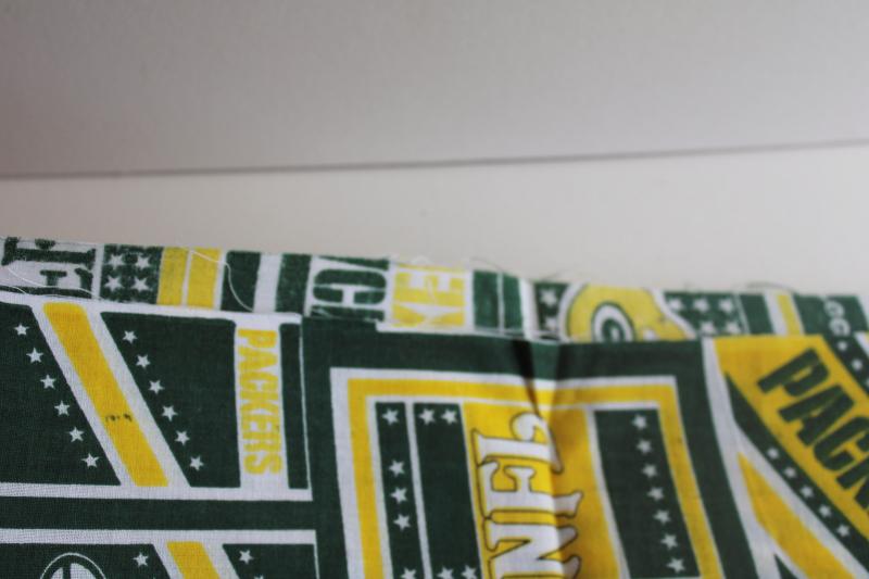 NFL Green Bay Packers print fabric remnant, quilting cotton for crafts etc