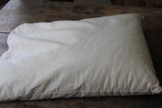Nature's Pillows natural buckwheat hulls pillow, unbleached cotton fabric