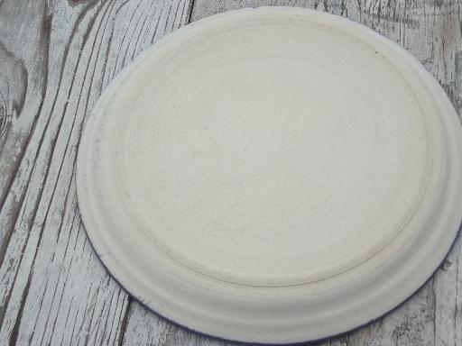 Nelson blue sponge ware stoneware pottery plate, dinner / serving plate