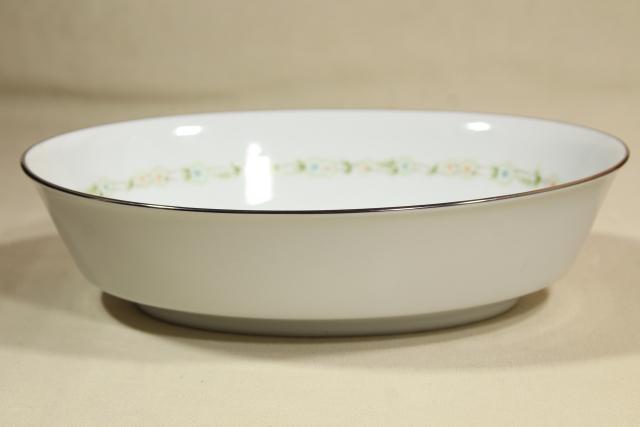 Noritake Poetry pattern china dinnerware, vintage Thanksgiving turkey platter & serving ware