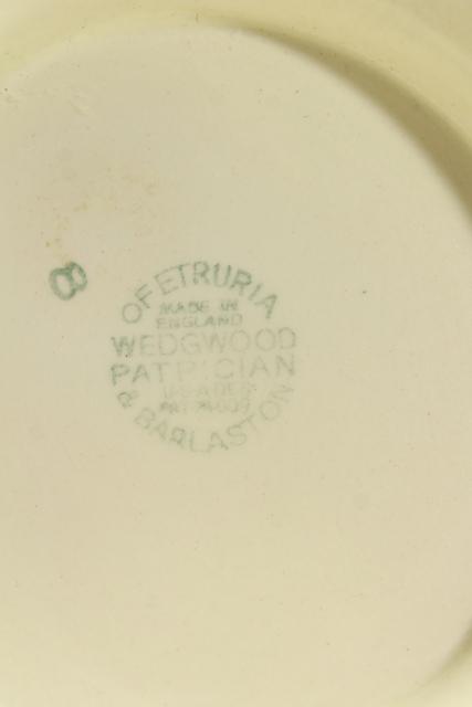 Old Patrician Wedgwood creamware embossed ivory china tea pot, mid-century vintage