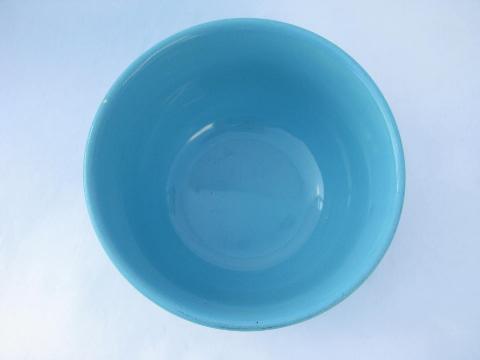 Oxford stoneware, vintage blue glaze pottery kitchen mixing bowl