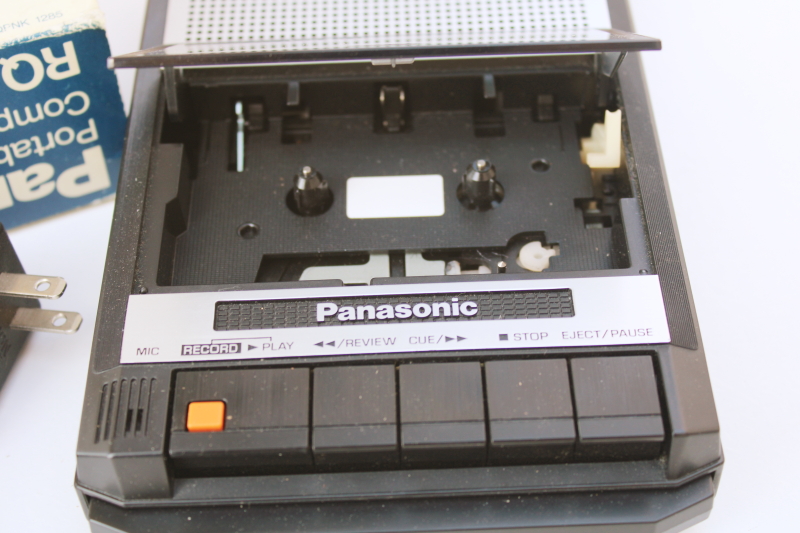 Panasonic RQ 2709D portable cassette tape player, computer program recorder in original box