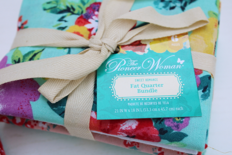Pioneer Woman floral print cotton fabric fat quarter charm project packs lot of 3 bundles