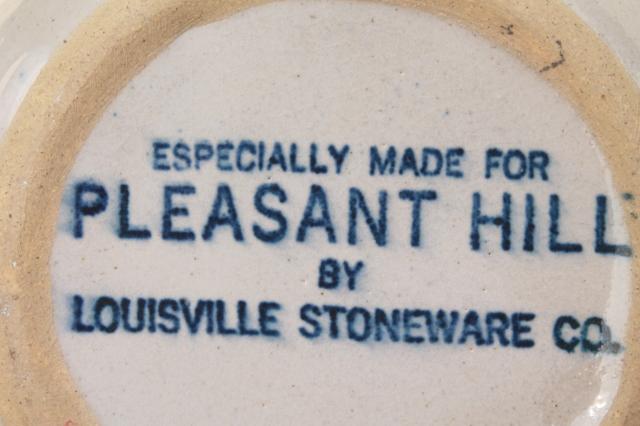 Pleasant Hill Louisville stoneware pottery, tree of life casserole and cream & sugar