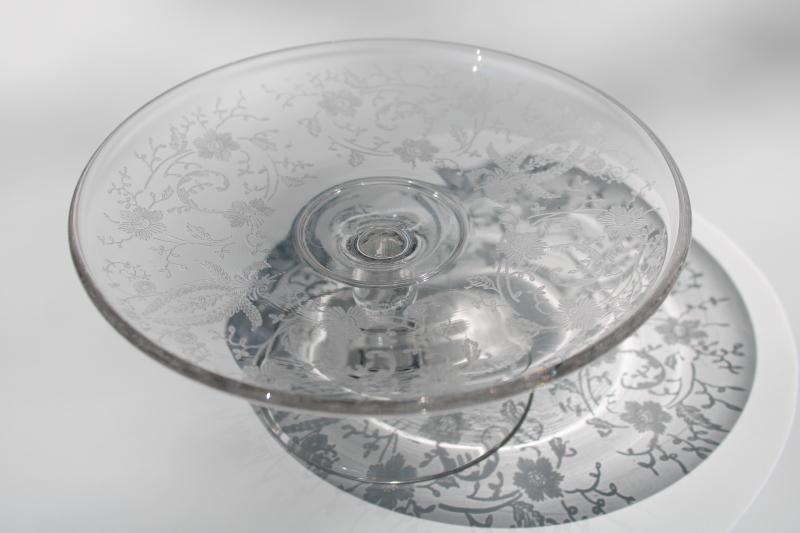 Princess House Glass Covered Cake Stand w/ Etched | Proxibid