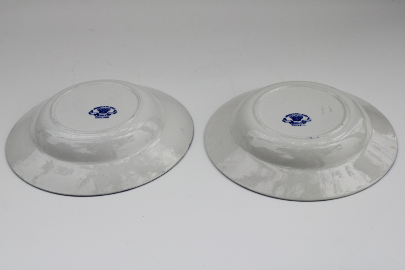 Real Old Canton Ashworth Bros England blue  white China export pattern bowls