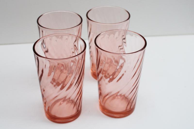 3 X Made in 🇫🇷 France Arcoroc Pink/Rosaline/Rosalind Rose Gold Swirl  Design Glasses/Tumblers💞💞 BNIB in bundle of 4 mugs available, Furniture &  Home Living, Kitchenware & Tableware, Dinnerware & Cutlery on Carousell