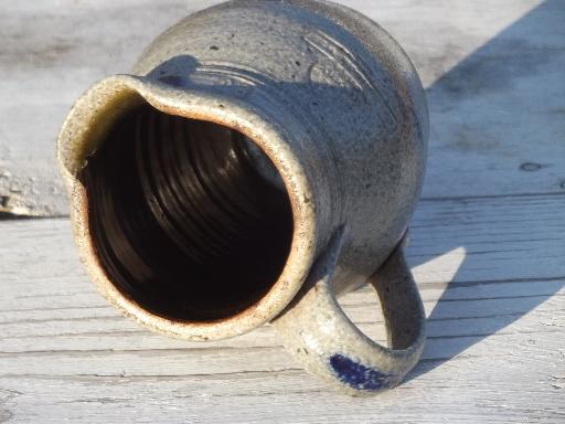 Rowe pottery salt glazed stoneware milk pitcher