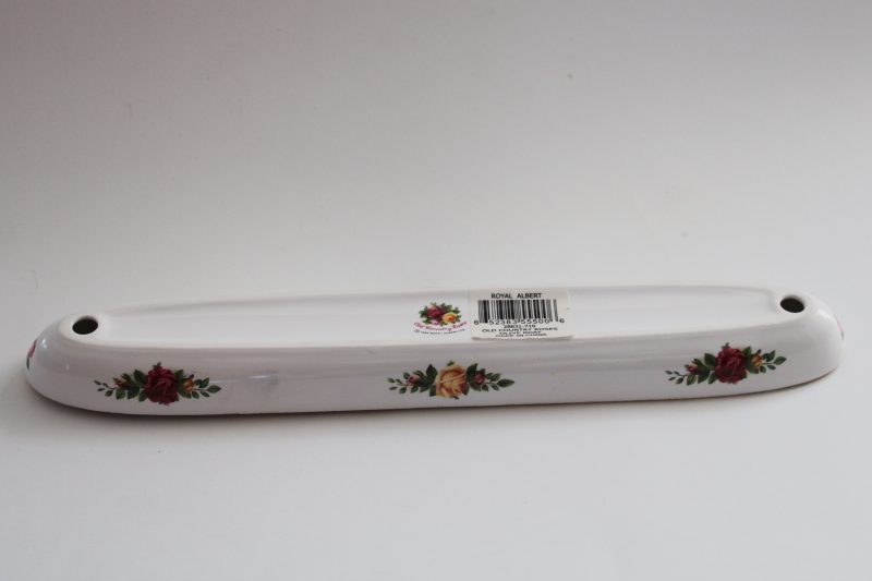 Royal Albert Old Country Roses olive boat, long narrow dish serving tray new w/ label