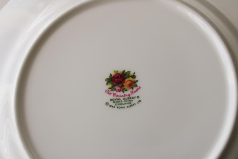 Royal Albert Old Country Roses vintage backstamp salad plates set of six 
