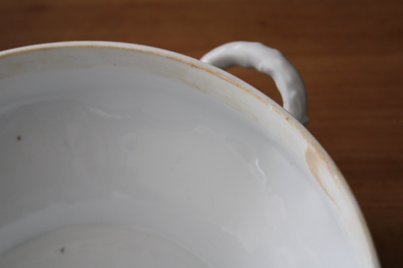 Royal Austria vintage pure white porcelain covered bowl serving dish, china tureen w/ lid
