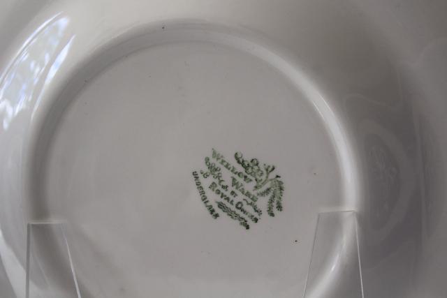 Royal - USA vintage blue willow pattern china, luncheon & salad plates