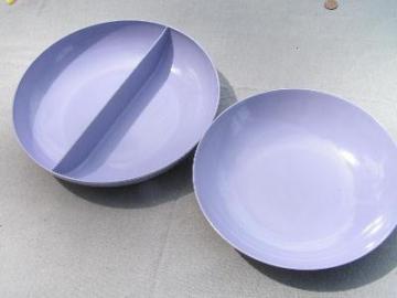 Royalon vintage retro melmac bowls dishes, lavender