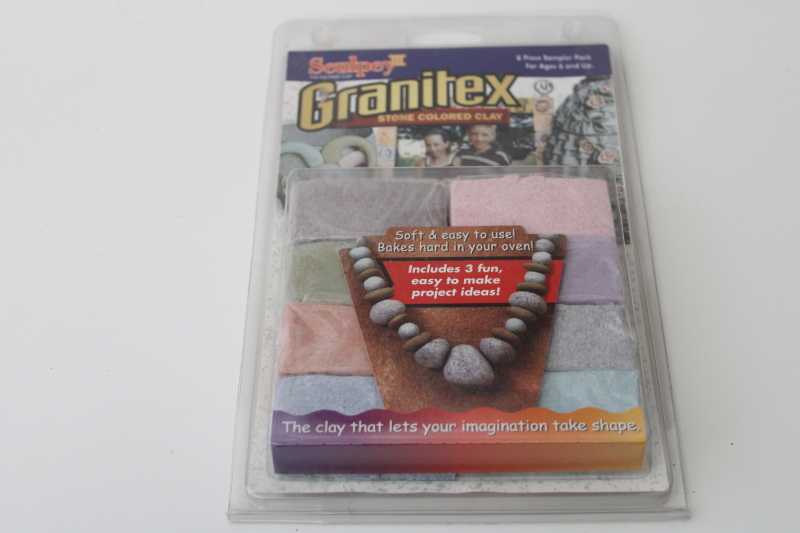 Sculpey III Granitex stone texture clay sealed package southwest style colors