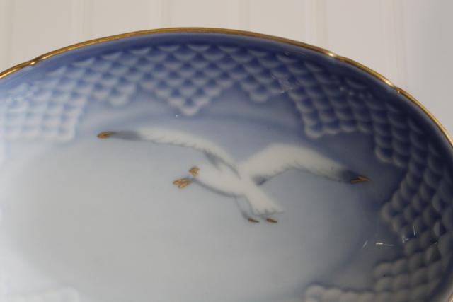 Seagull pattern vintage B&G Copenhagen porcelain bowl, Bing and Grondahl