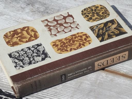 Seeds, old US Department of Agriculture  farm yearbook, vintage 1961