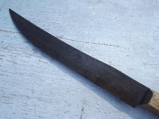 Shapleigh's hammer forged blade carbon steel knife, Old Hickory handle