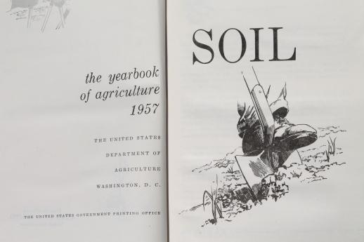 Soil 1957 US Department of Agriculture yearbook, vintage USDA farm year book