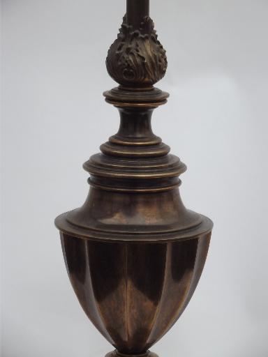 Stiffel brass lamp, antique brass torch table lamp, vintage Stiffel