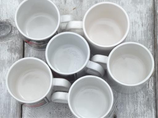Sunbonnet Sue chores Days of the Week coffee mugs set, vintage Japan 