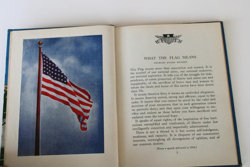 The Flag of Our United States, American flag history little vintage book