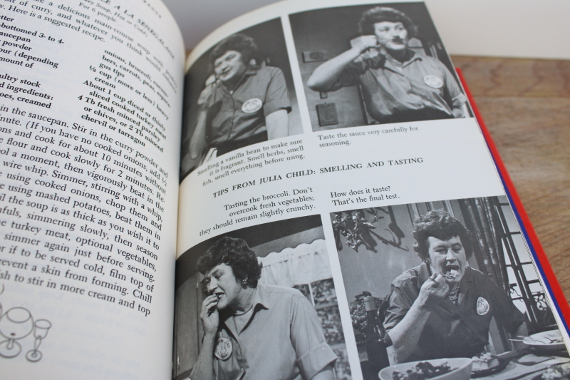 The French Chef Cookbook Julia Child 1970s vintage mod art cover for a retro kitchen