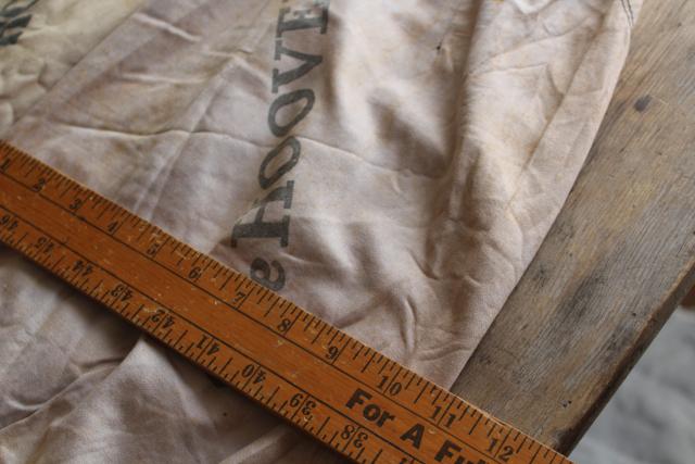 The Hoover early antique vacuum cleaner bags, cotton w/ vintage logo lettering print