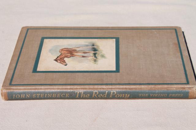 The Red Pony John Steinbeck 1940s edition w/ Wesley Dennis horse art ...