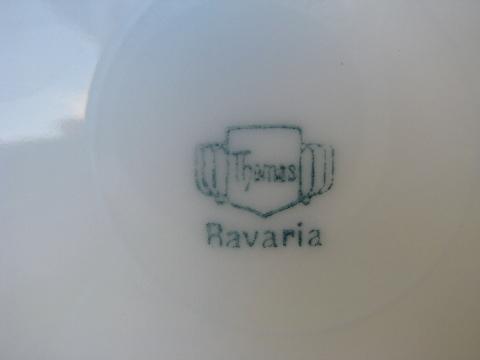 Thomas-Bavaria, art deco vintage chartreuse luster marbled china