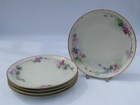 Titanic hand-painted china plates, antique vintage Austria porcelain, ca. 1900
