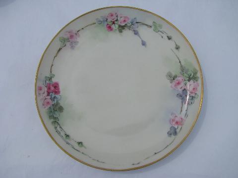 Titanic hand-painted china plates, antique vintage Austria porcelain, ca. 1900