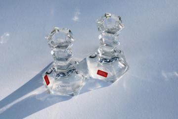 Towle label Austria lead crystal candlesticks set, pair of candle holders