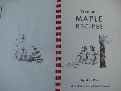 Vermont maple syrup recipes, 1950s vintage cookbook