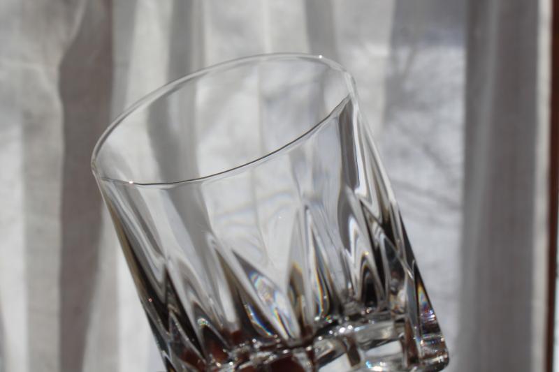 Versailles vintage French crystal lowball glasses, old fashioned tumblers Cristal d'Arques