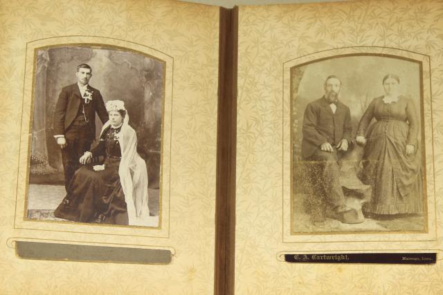 Victorian era photos black & white portraits w/ aesthetic styling, lot ...