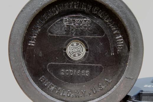 Vintage 1930s Hanau dental blowtorch, black bakelite dentist tool w/ US patent 1755216