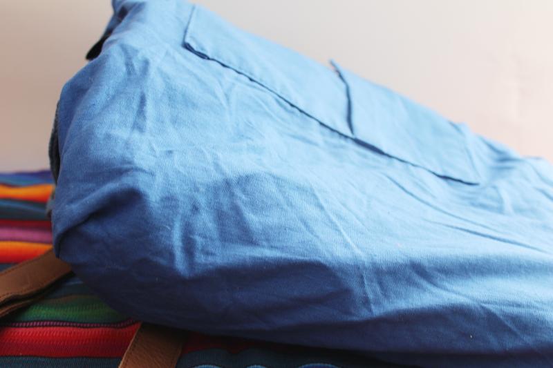 Vintage Addiction foldover jute bag leather shoulder crossbody strap