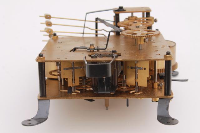Vintage Howard Miller mechanical  clock movement for repair / parts West Germany